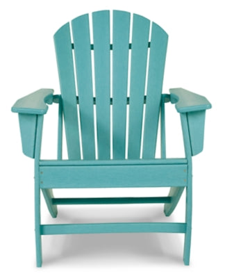 Sundown Treasure Turquoise Adirondack Chair with End Table - Ornate Home