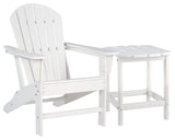 Sundown Treasure White Adirondack Chair with End Table - Ornate Home