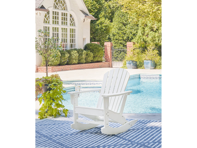Sundown Treasure White Outdoor Rocking Chair - Ornate Home