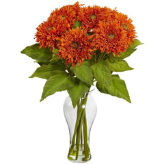 Sunflower Arrangement w/Vase - Ornate Home