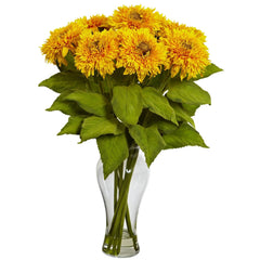 Sunflower Arrangement w/Vase - Ornate Home