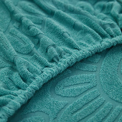 Sunflower Jacquard Fleece Stretchable Cushion Cover, Non-Slip Furniture Covers for Pets, L Shaped Couch Cushion Covers - Ornate Home