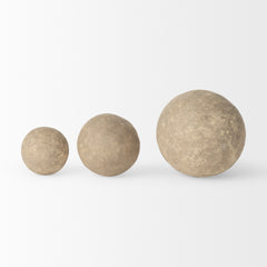 Sunita Gray Paper Mache Orbs (Set of 3) - Ornate Home