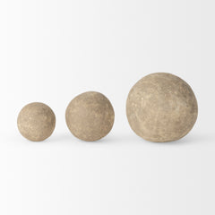 Sunita Gray Paper Mache Orbs (Set of 3) - Ornate Home