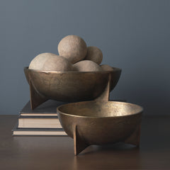 Sunita Gray Paper Mache Orbs (Set of 3) - Ornate Home