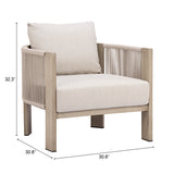 Sunlit Gray Springs Accent Chair