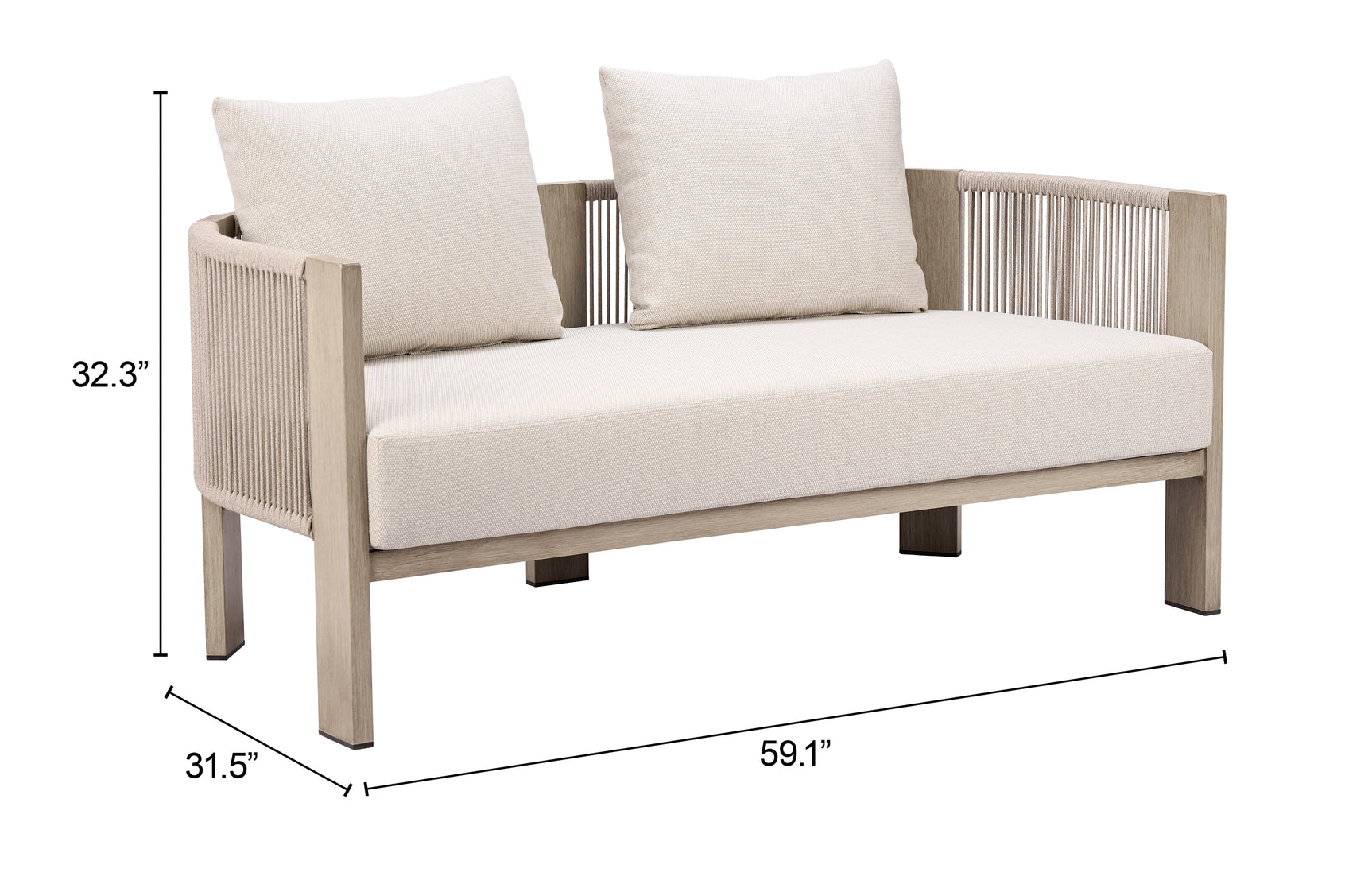 Sunlit Gray Springs Sofa