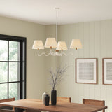 Sunlit Natural/White Squiggle 4-Arm Pendant Light - Ornate Home