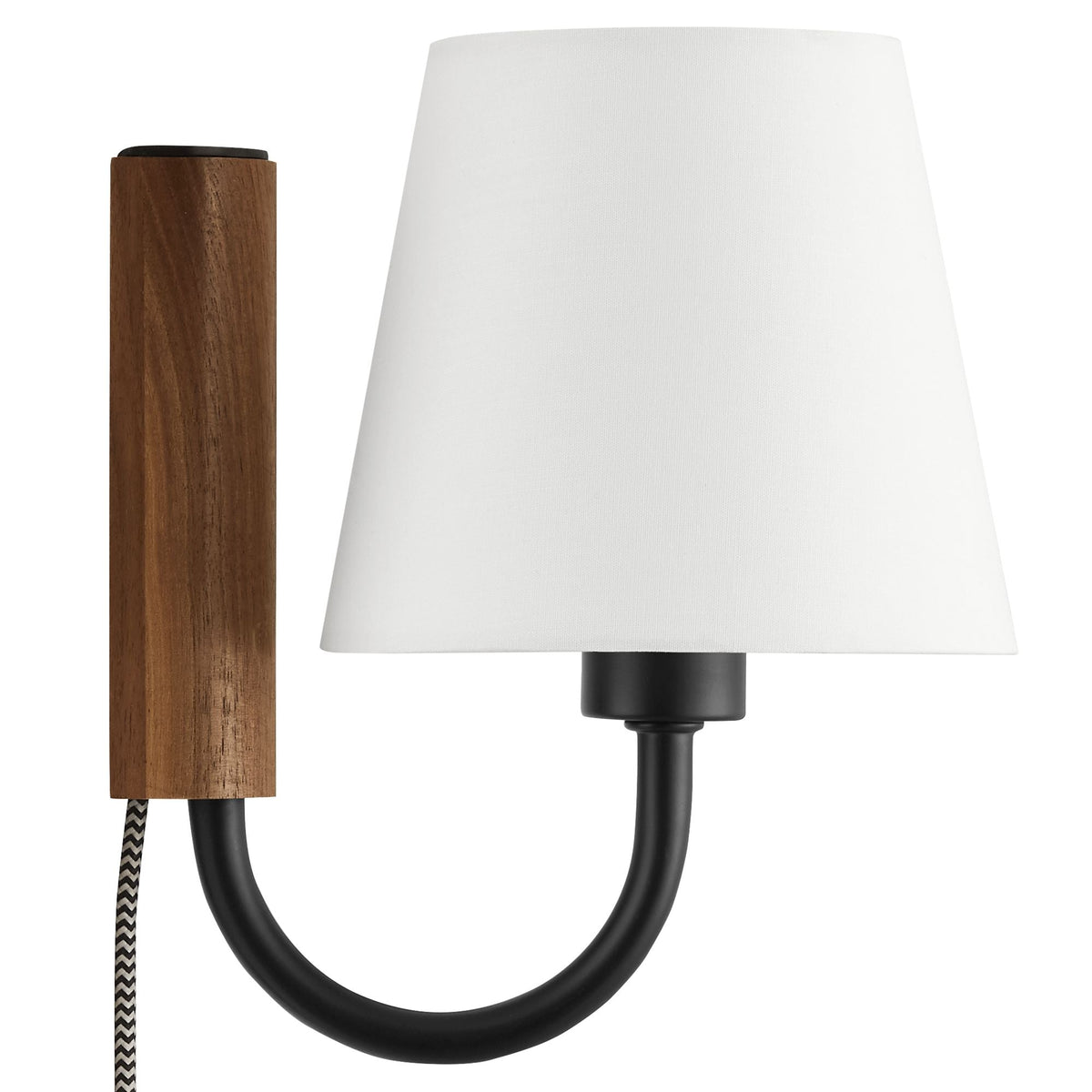 Sunlit Walnut/Black Swivel Wall Sconce - Ornate Home