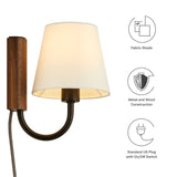 Sunlit Walnut/Black Swivel Wall Sconce - Ornate Home