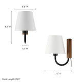 Sunlit Walnut/Black Swivel Wall Sconce - Ornate Home