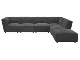 Sunny Charcoal 6pc Modular Sectional Living Room Set - Ornate Home