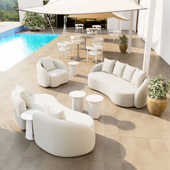 Sunny Isles White Outdoor Side Table - Ornate Home