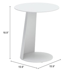 Sunny Isles White Outdoor Side Table - Ornate Home