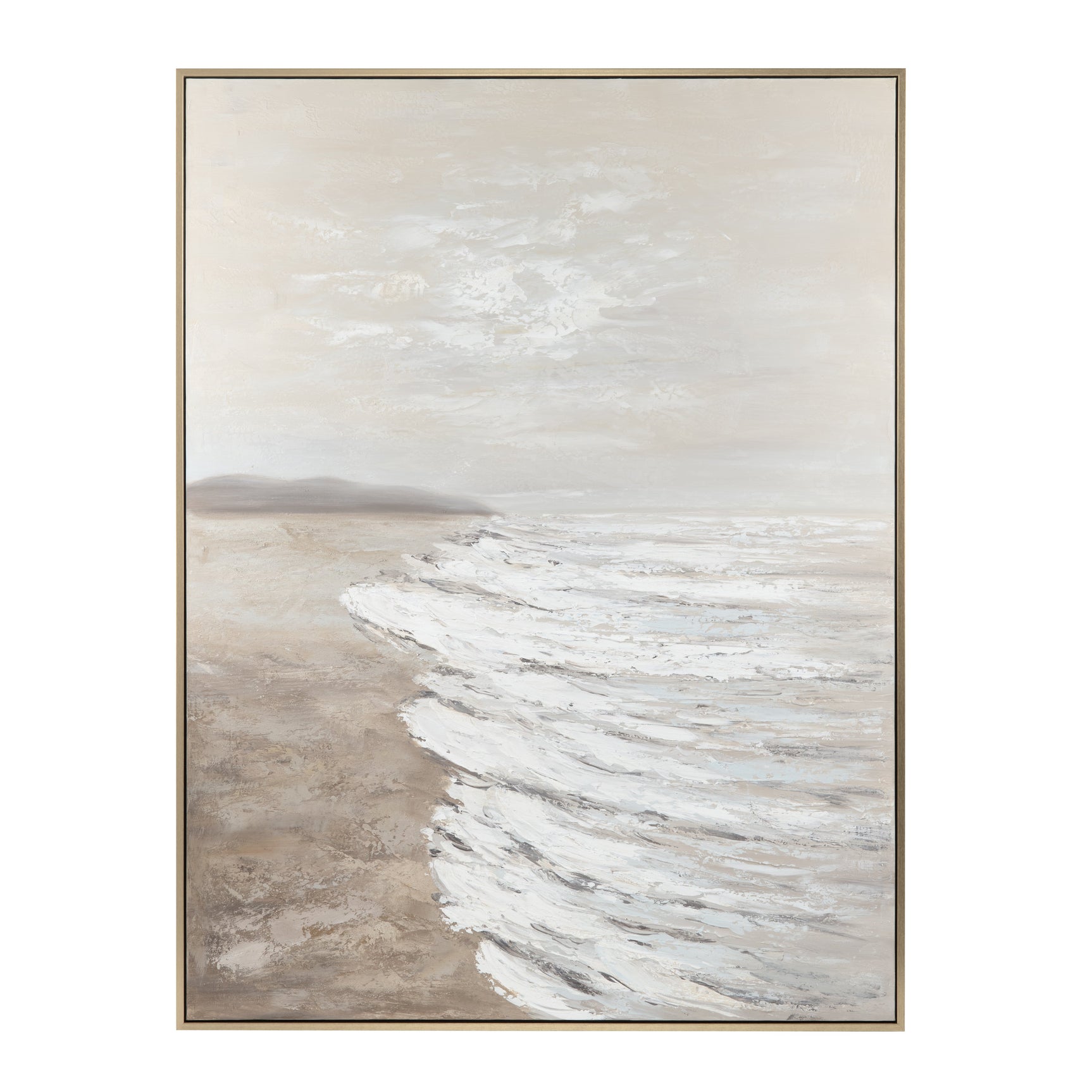 Sunny Shore 1 Brown/White Canvas