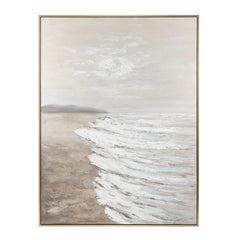 Sunny Shore 1 Brown/White Canvas - Ornate Home