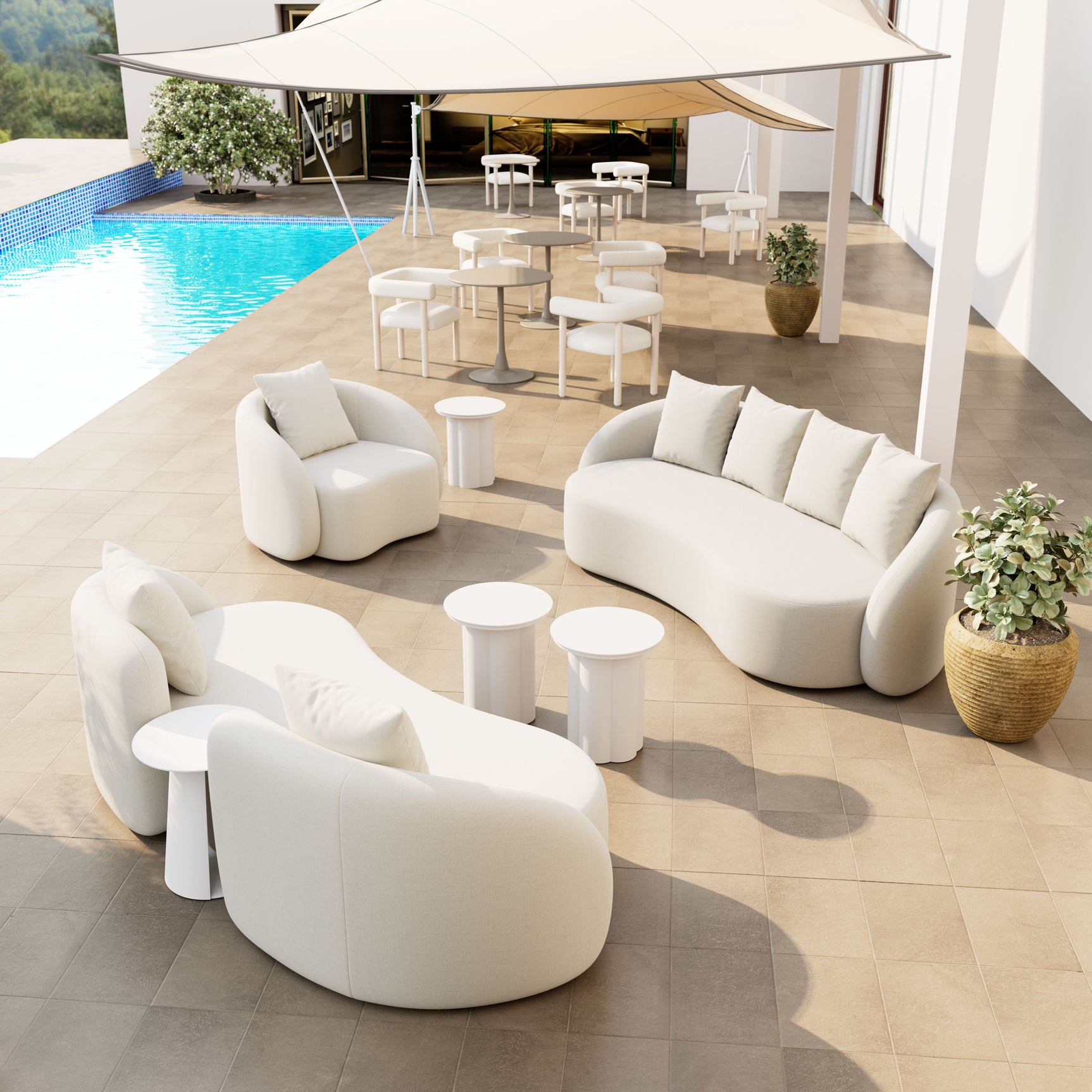 Sunny White Isles Side Table