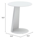 Sunny White Isles Side Table