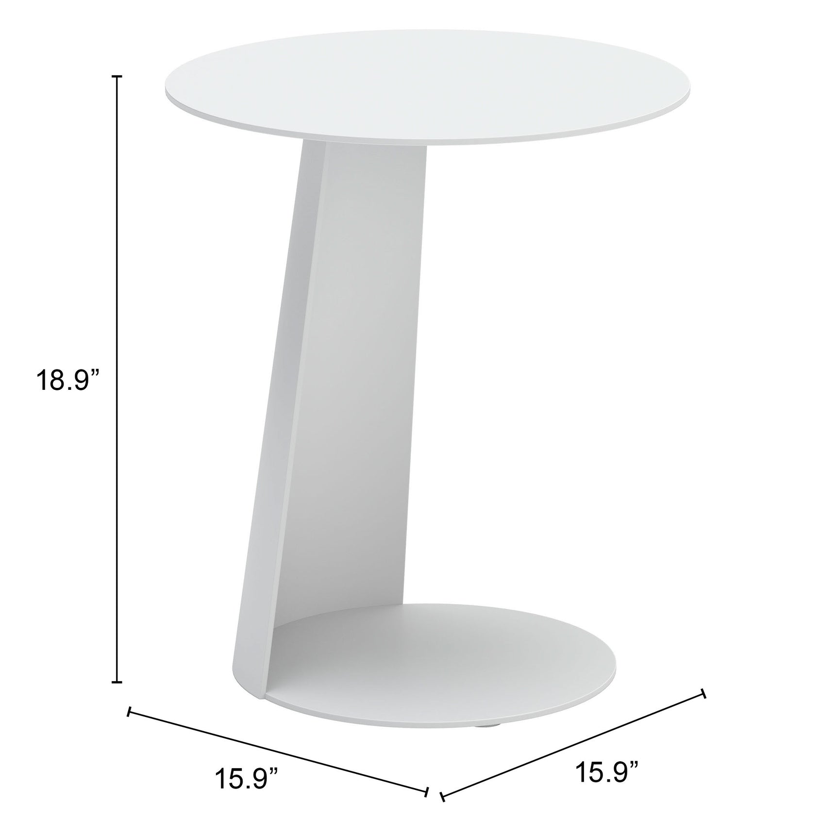 Sunny White Isles Side Table