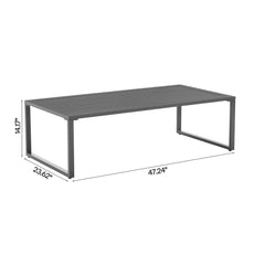 Sunnyside Corner Patio Conversation Set with Table in Grey on Grey - Ornate Home