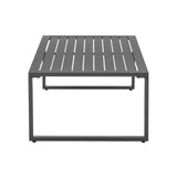 Sunnyside Corner Patio Conversation Set with Table in Grey on White - Ornate Home