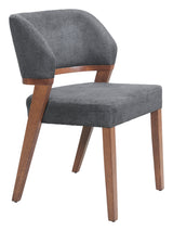 Sunobu Azure Gray & Walnut Dining Chair (Set of 2) - Ornate Home