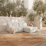 Sunseeker Brown Stripe 2 Piece Outdoor Nook - Ornate Home