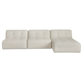 Sunseeker Brown Stripe 3 Piece Outdoor Lounge - Ornate Home