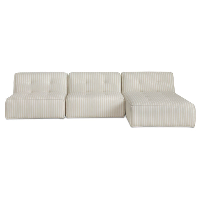 Sunseeker Brown Stripe 3 Piece Outdoor Lounge - Ornate Home