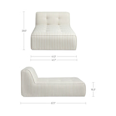 Sunseeker Brown Stripe Outdoor Chaise - Ornate Home