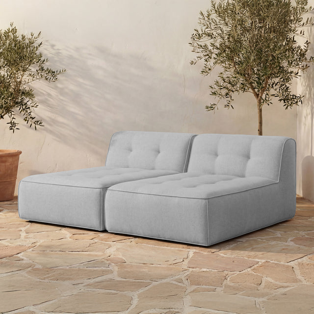 Sunseeker Light Blue 2 Piece Outdoor Sun Lounger - Ornate Home