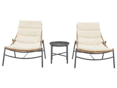 Sunset 3-Piece Patio Conversation Set in Cream - Ornate Home