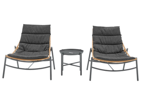 Sunset 3-Piece Patio Conversation Set in Grey - Ornate Home