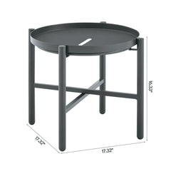 Sunset 3-Piece Patio Conversation Set in Grey - Ornate Home