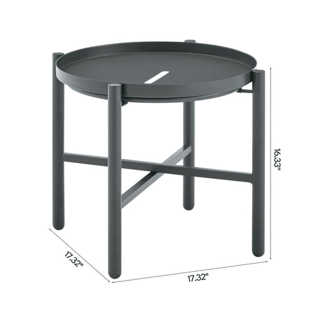 Sunset 3-Piece Patio Conversation Set in Grey - Ornate Home