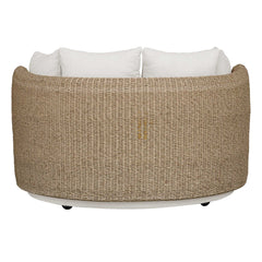 Sunset Gray/White Outdoor Round Swivel Day Bed - Ornate Home