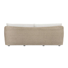 Sunset Gray/White Wicker Outdoor Sofa - Ornate Home