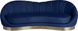 Sunshore Navy 91.5" Velvet Upholstered Sofa - Ornate Home