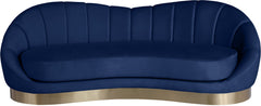 Sunshore Navy 91.5" Velvet Upholstered Sofa - Ornate Home
