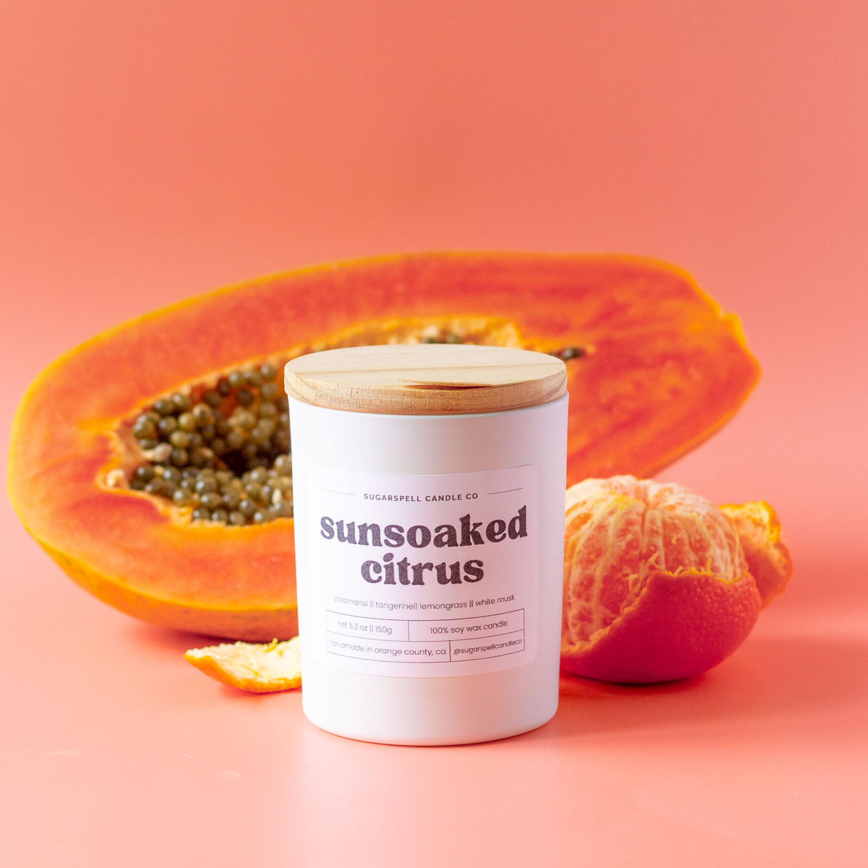 Sunsoaked Citrus 5.3oz Soy Candle - Ornate Home