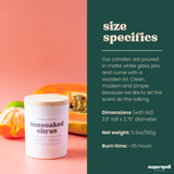 Sunsoaked Citrus 5.3oz Soy Candle - Ornate Home