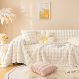 Super Soft Fluffy Faux Rabbit Fur Sofa Throw Blanket, Couch Cover Blanket for Couches Living Room Furniture Throw - Ornate Home