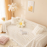 Super Soft Fluffy Faux Rabbit Fur Sofa Throw Blanket, Couch Cover Blanket for Couches Living Room Furniture Throw - Ornate Home