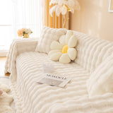 Super Soft Fluffy Faux Rabbit Fur Sofa Throw Blanket, Couch Cover Blanket for Couches Living Room Furniture Throw - Ornate Home