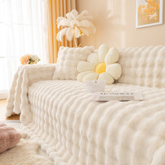 Super Soft Fluffy Faux Rabbit Fur Sofa Throw Blanket, Couch Cover Blanket for Couches Living Room Furniture Throw - Ornate Home