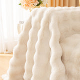 Super Soft Fluffy Faux Rabbit Fur Sofa Throw Blanket, Couch Cover Blanket for Couches Living Room Furniture Throw - Ornate Home