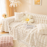 Super Soft Fluffy Faux Rabbit Fur Sofa Throw Blanket, Couch Cover Blanket for Couches Living Room Furniture Throw - Ornate Home