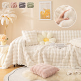 Super Soft Fluffy Faux Rabbit Fur Sofa Throw Blanket, Couch Cover Blanket for Couches Living Room Furniture Throw - Ornate Home