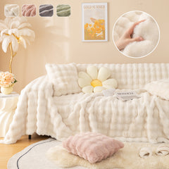 Super Soft Fluffy Faux Rabbit Fur Sofa Throw Blanket, Couch Cover Blanket for Couches Living Room Furniture Throw - Ornate Home
