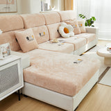 Super Stretch Seat Cushion/Couch Slipcover, Solid Couch Cushion Covers Washable Furniture Protector - Ornate Home